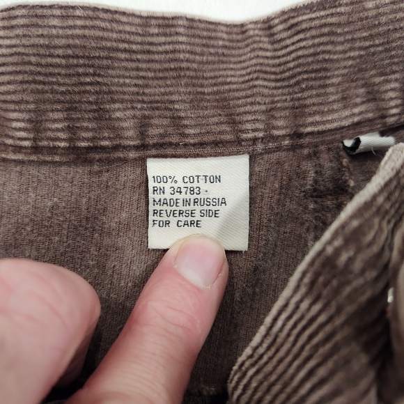 Vintage Lee Dungarees Corduroy Pants Mens 38/32 Brown Loose Straight Leg 80s 90s - Picture 8 of 13